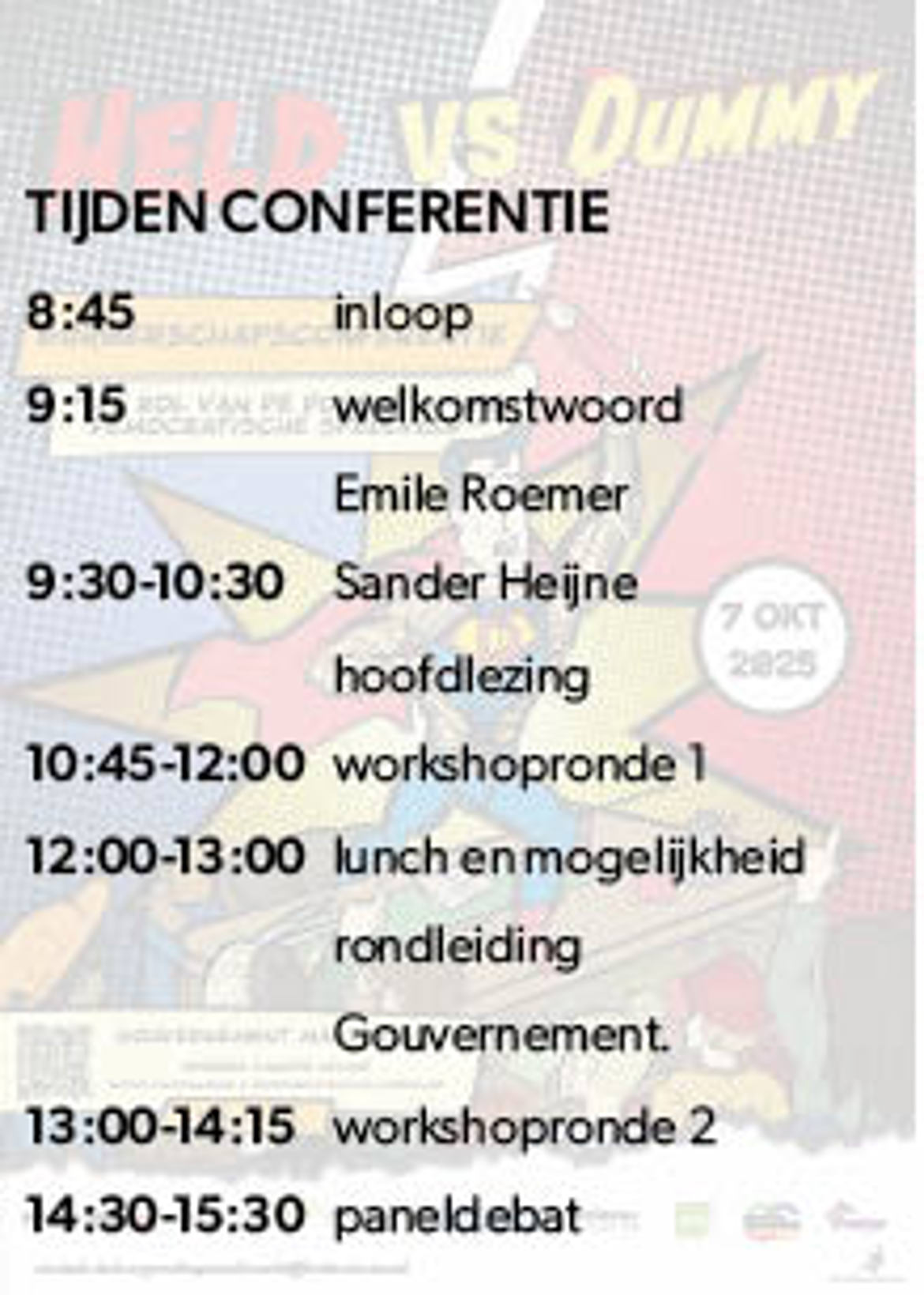 Burgerschapsconferentie Tijdstippen